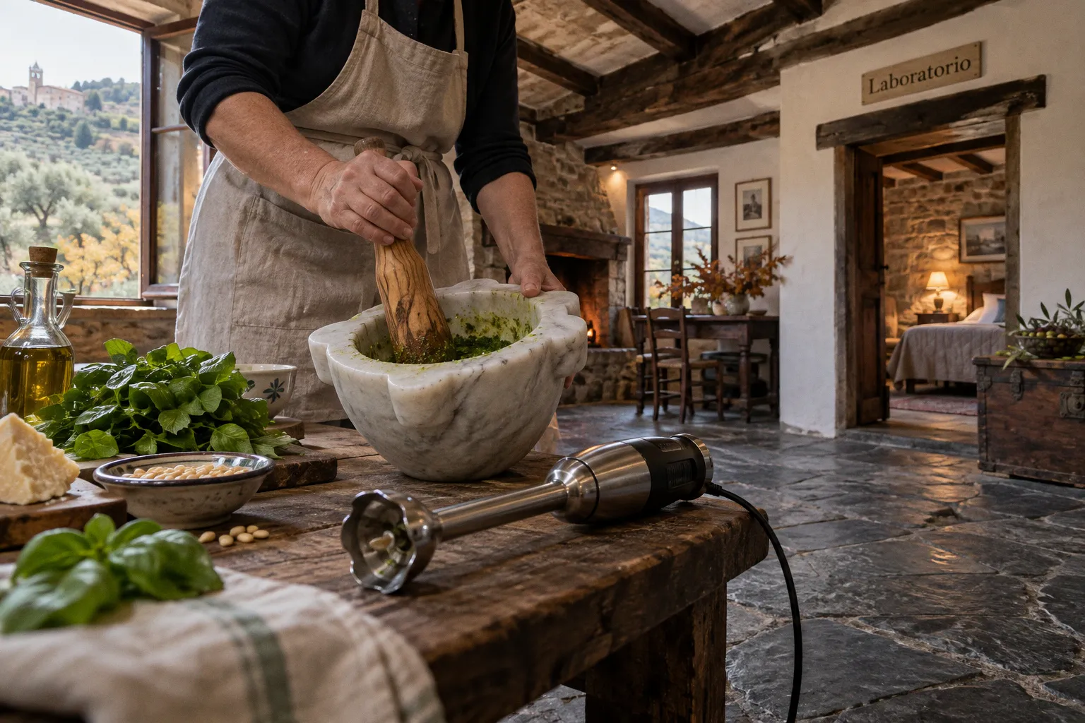 Pesto alla genovese: mortaio o frullatore per il sapore?