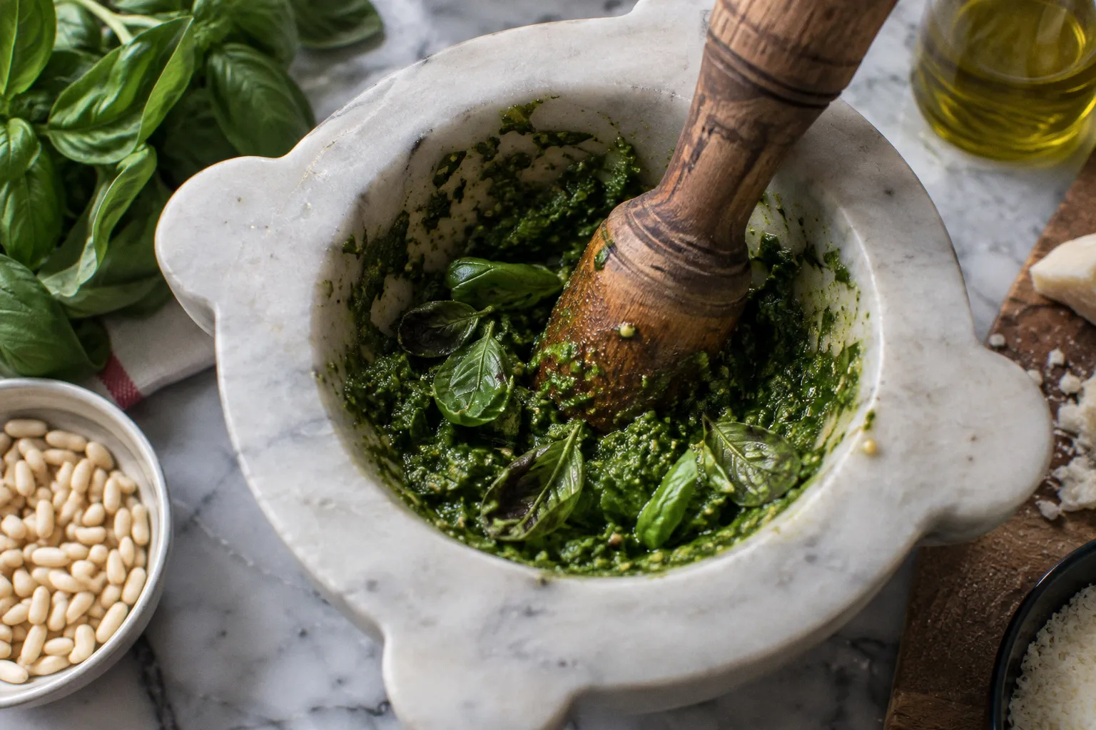 Pesto alla genovese: perché le foglie diventano scure